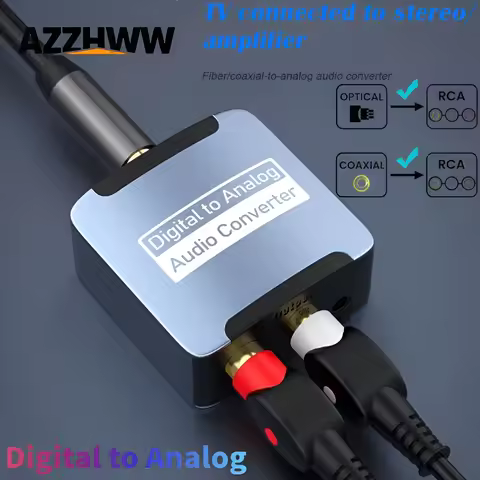 Digital to Analog Audio Converter 192KHz DAC Digital SPDIF Optical to Analog L/R RCA Converter Tosli