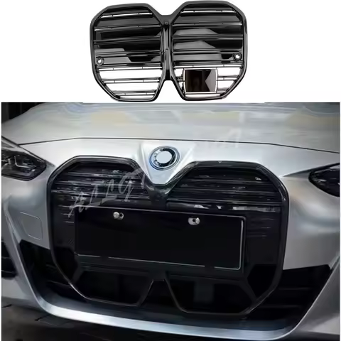 Front Racing Facelift Center Grille Upper Bumper Radiator Grilles Fit For BMW G26 4-Series i4 eDrive