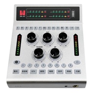 Podcast Sound Card Audio Interface for Karaoke and Live Streaming Sound Card Audio Mixer