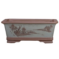 Purple Sand Flower Pot Begonia Bonsai Pot Simple Plant Flower Pot Ceramic Flower Pot/Rectangular pur