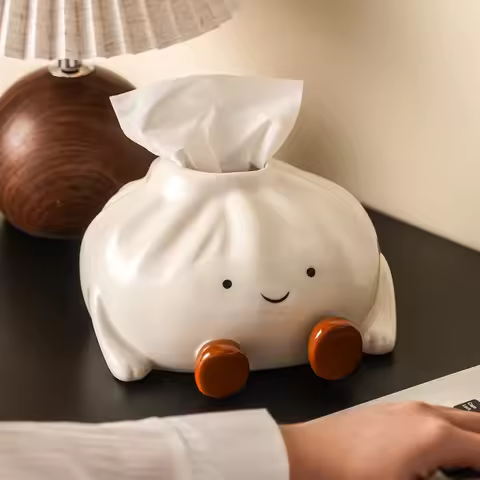 Ins Cream Wind Tissue Box Ornament Light Luxury High-end Living Room Pumping Carton Household Coffee