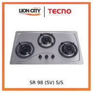 TECNO SR 98 (SV) S/S 3-Burner 90cm Stainless Steel Cooker Hob