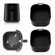 Square Silicone Air Fryer Liner Pot Reusable Non‑Stick Basket for Philips HD9252 HD9200 HD9255