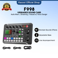 F998 Sound Card Microphone Mixer Kit 16 Sound Effects Audio Recording Sound Mixing Console Amplifier
