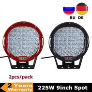 1pcs 7-9inch 225W LED Offroad Work Lights Spot Flood Driving Lamp 4WD 4x4 Truck Trailer SUV Boat ATV