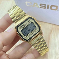 (DD Watch)นาฬิกา casioนาฬิกาข้อมือแฟชั่่นผู้หญิง นาฬิกาข้อมือดิจิตอล รุ่น B640WC-5A กันน้ำสายเลส ไม่ต้องตัดสาย ปรับได้เอง
