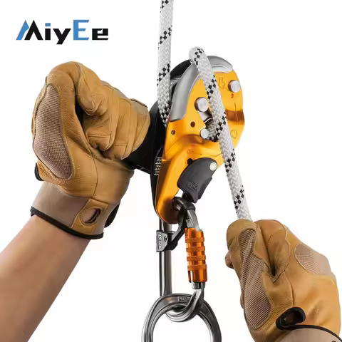 D021 RIG Compact Rope Access Self-braking Descender Lift Retarder Built-in AUTO-LOCK System with Erg