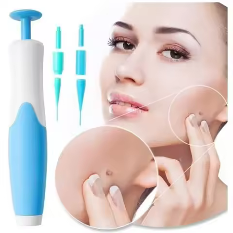 Painless Auto Skin Tag & Mole Removal Kit - Body Wart Dot Treatments Cleaning Tools for Face & Skin 