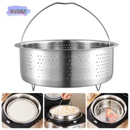 FANSIN1 Food Steamer Basket, Insert Steamer Pot Anti-scald Steamer Steaming Grid, Multi-Function Stainless Steel Silicone Handle Rice Pressure Cooker Drain Basket Kitchen