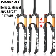 Nanlio MTB Bicycle Suspension Forks Magnesium Alloy Air fork 26/27.5/29er Inch Mountain Bike 32 RL10