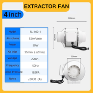 4/6/8 Inch Inline Duct Exhaust Fan Bathroom Tube Fan Ventilation Fan Exhaust Fan Kitchen Kipas Ekzos