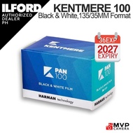 ILFORD Kentmere PAN 100 135 35mm Black and White Negative Film 36 Exposures MVP CAMERA
