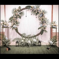 Sewa backdrop lamaran rustic