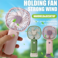 [ Featured ] USB Rechargeable Fan - Handheld Fans with Built-in Battery - Air Cooler - High Wind, Quiet - Mini, Portable, with Stand - Outdoor Travel Supplies - Mobile Fans
