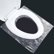 [SG] [FREE SHIP] 1 Pc Plastic Toilet Bowl Seat Cover Disposable Hygiene Covers Sleeves Travel Essential Hygienic