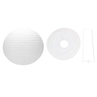 2 Pcs Chinese Japanese Paper Lantern Lampshade for Wedding Creamy-White, 40Cm & 50Cm