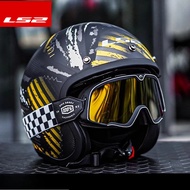 Ls2 3/4 Motorcycle Helmets Retro Of599 Half Helmets Vintage Scooter Cascos Ls2 Capacete De Moto E-bi
