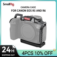 โครงใส่กล้อง DSLR อย่างเป็นทางการสำหรับ Canon EOS R5 R5 C ในตัวรองเท้าเย็นรางนาโตกล้องรูเข็ม Arri ชุดอุปกรณ์ประกอบวิดีโอ2982B