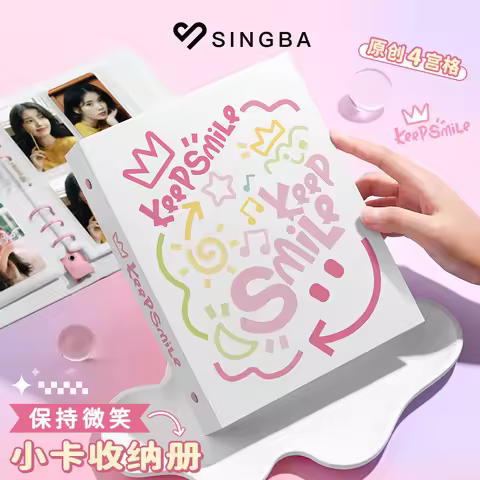 Kpop A5 Photocard Binder - 3" Hardcover 6-Ring Photo Albumfor Idol Cards, Polaroid Photos, Collectib