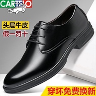 CARTELO Crocodile Leather Shoes Men Genuine Leather Business Formal Black Height Increasing Casual S