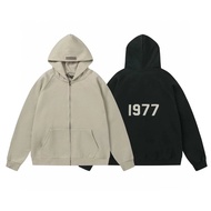 [Produced by the Devil] Tested Version Fear Of God ESSENTIAL Double Line 1977 fog Fleece Hooded Zipp