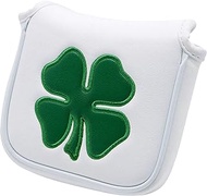 barudan golf Lucky Shamrock Heel Shaft Mallet Cover Square Mallet Putter Cover Headcover Magnetic for Scotty Cameron 6M DB Taylormade Spider S Ping