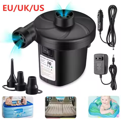Portable Inflatable Pump Electric Air Mattress Camping Pump Car Air Compressor Pump Quick Filling Ai