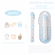 JURHOMIE Detachable Arrival Cute To Do List Journal Stamp Portable Multi-Head Stamp Mark Diary Seal 