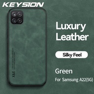Keysion Ốp da cho Samsung sang trọng a22s 5G A12 A50 A70 a30s a21s Silicone vỏ lưng điện thoại chống