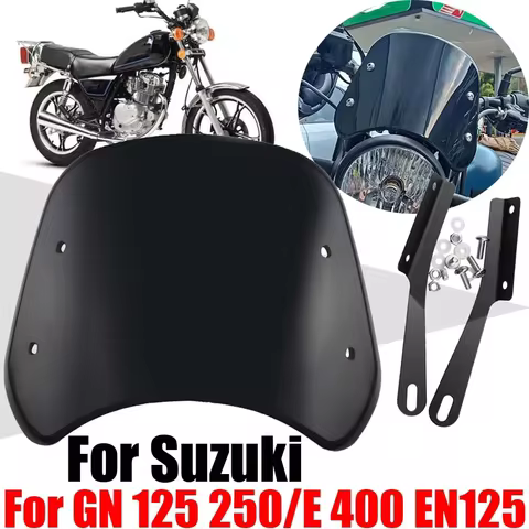 For Suzuki GN 125 GN125 Intruder GN250 GN250E GN400 EN125 Accessories Retro Windscreen Windshield Wi