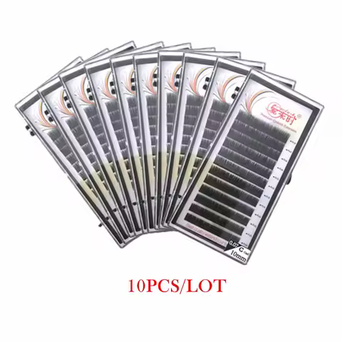 THINKSHOW 10PCS B C CC D Eyelash Extension All Size Natural False Eyelashes 0.03-0.20 Lash Extension