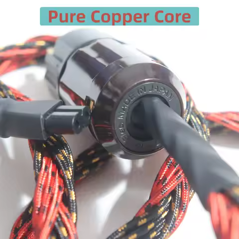 Western Electric 6N OFC pure copper US/EU HiFi audio speaker Power cord cable with an mini 8-shaped 