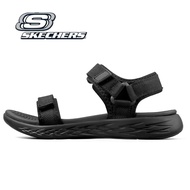 Skechers_รองเท้าแตะผู้หญิง On-The-GO GOwalk Arch Fit รองเท้าแตะผู้หญิงแบบสบาย ๆ ระบายอากาศได้ Magic Buckle Beach Sandals-GRY