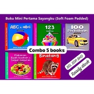 Buku Mini Pertama Sayangku-Dwibahasa ABC & abc | Binatang | 100 Perkataan | 123 & Warna | Makanan Sa