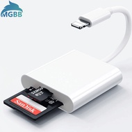 Mgbb 2 in 1 SDTF Card Reader iphone to SD Card TF Memory Card Read OTG Adapter