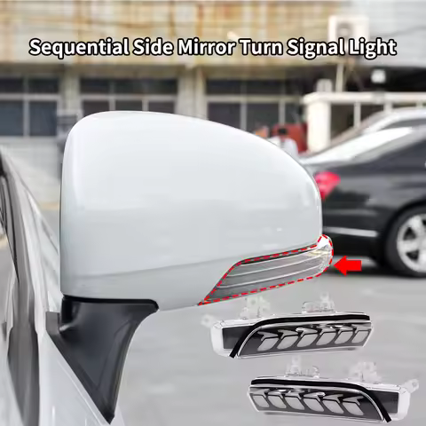 LED Sequential Side Mirror Turn Signal Light For Reiz Mark X 2010-2018, Crown 2008-2014, Prius 2009-
