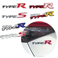 3D Metal Type S Logo Type R Badge Car Front Grill Emblem For Honda Accord Civic FK2 FN2 EP3 Type S T