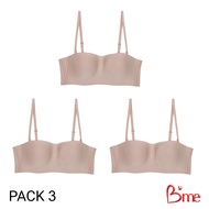 Bme (BE-U Collection) เสื้อชั้นในมีโครงถอดสายได้ Level 1 ฟองบาง รุ่น ME1A91 สีดำ สีนู้ด สีโอวันติน (