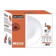 SET ARCOPAL 38PCS ROUND DINNER SET- PESTON WHITE