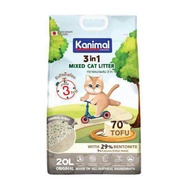 ทรายแมว Kanimal คานิมอล ทรายแมวเต้าหู้ ธรรมชาติ ทิ้งชักโครกได้ ขนาด 20 ลิตร *จำกัดการสั่ง 2 ถุง*