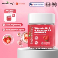 Nature's Key B12 + D3 Gummies - Support Immunity, Promote Bone Health | Sugar-Free, 60 Gummies