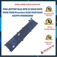 LAPTOP BATTERY Dell XPS 15 9560 9570 9550 7590 Precsion 5530 5520 5510 6GTPY 97WH[ZIN]