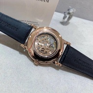 Armani Armani Watch Men Fashion Business Skeleton Mechanical Watch Belt Men's Watch AR60007