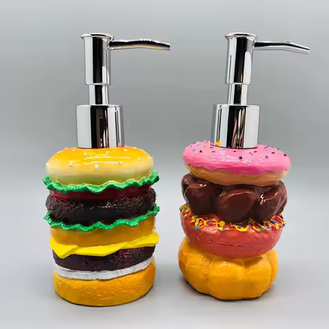 1pc Hamburger Sanitizer Bottle Empty Liquid Soap Dispenser for Hand Sanitizer Refill of Liquid Hand 