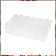 Plastic File Organizer Transparent Square Storage Box A4 Storage Box File Storage Box candlered