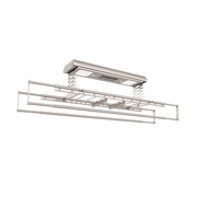 LUIGA Automatic Laundry Rack Smart System Ceiling Clothes Drying Rack 2 LED Lights Heater Solar Wind