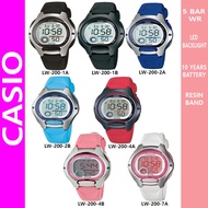 CASIO Digital Resin Band Ladies Watch LW-200 series