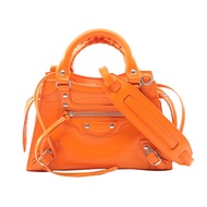 【二手】巴黎世家 ( BALENCIAGA ) NEO CLASS CITY MINI 手提包，橙色皮革，女士款