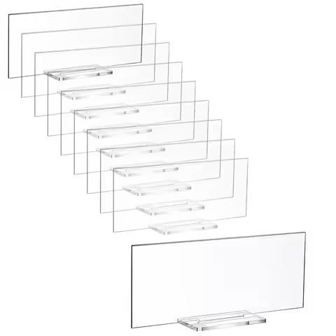 10pcs Acrylic Table Clear Guest Name Cards Wedding Party Place Cards Reusable Seat Number Sign Reser
