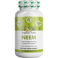 Organic Veda Neem Capsules, 1000mg - Organic Herbal Supplement Made with Ayurvedic India Neem Leaf P